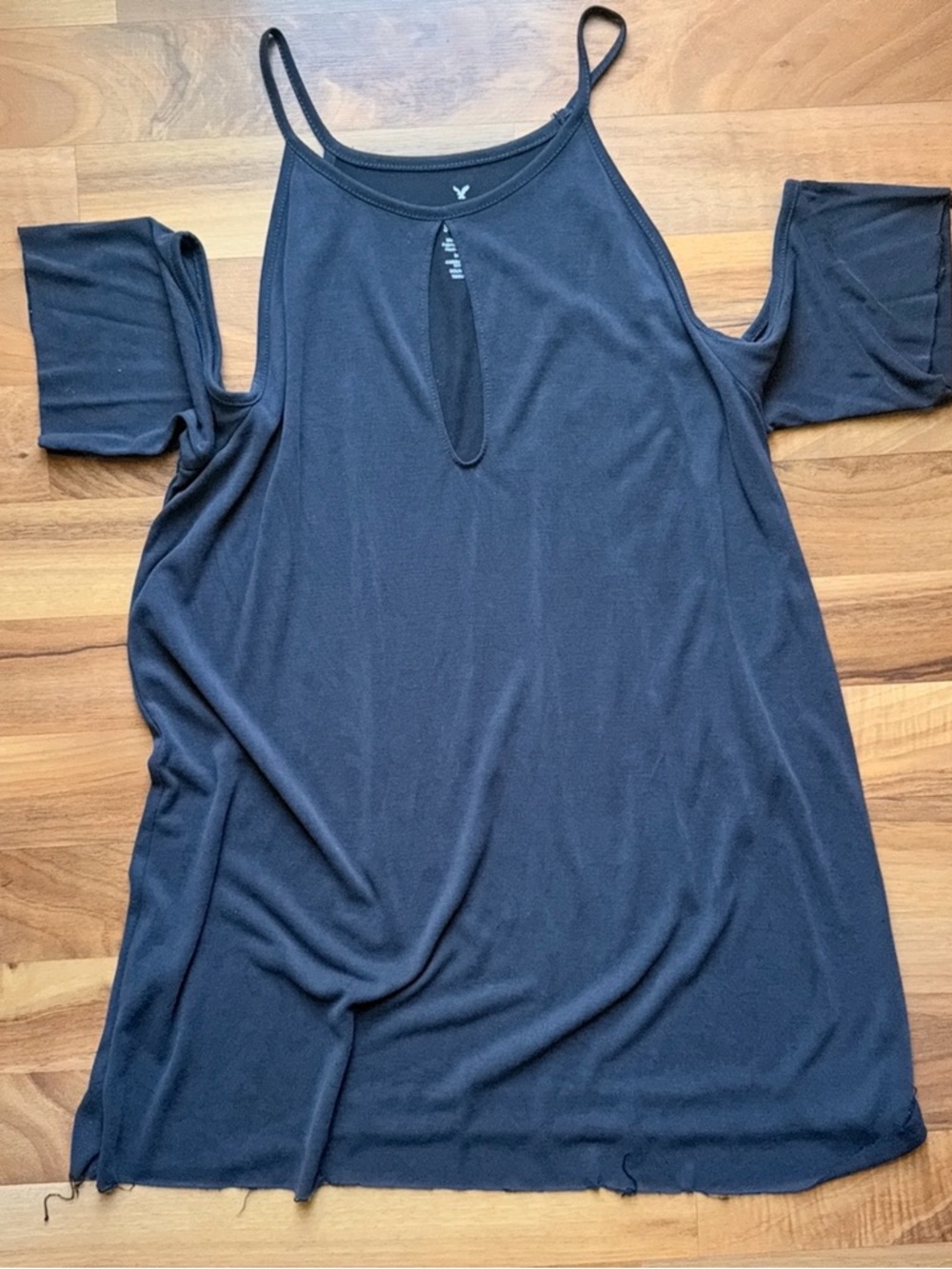American Eagle Outfitters Black Sueded Tank Top